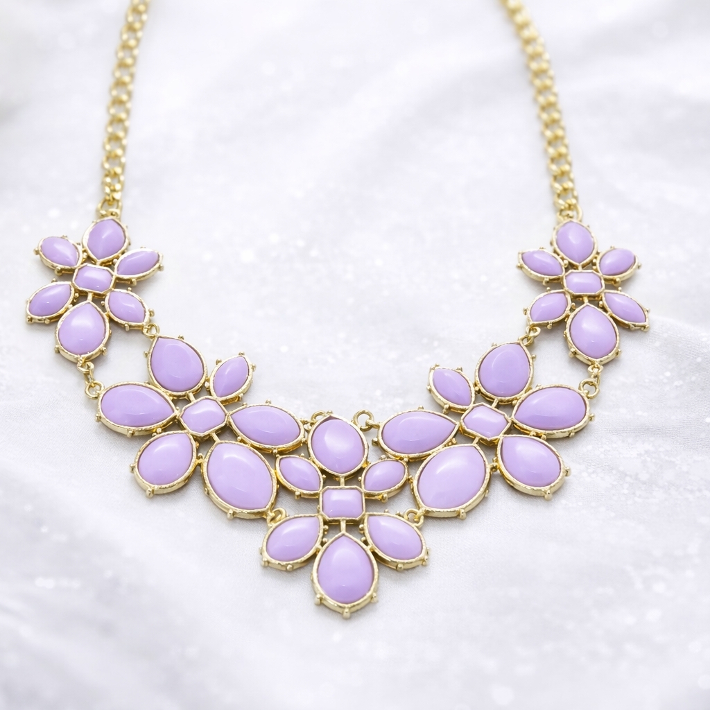 Rue21 Nwt Lilac Statement Bib Necklace